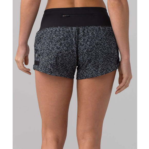 Lululemon Pace Perfect Short 3" Soundwave White Black Size 4 - Picture 4 of 12